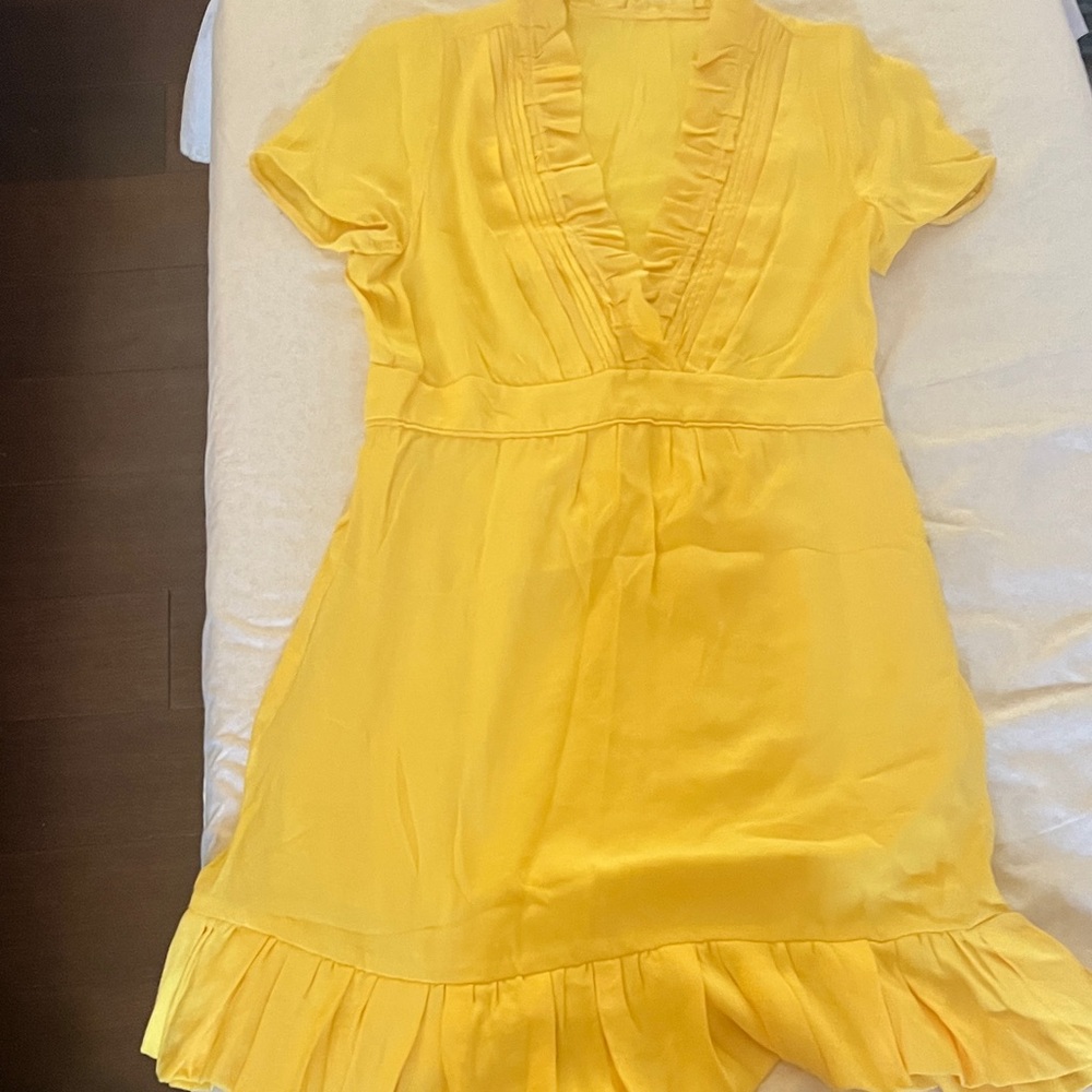 Maje yellow silk dress